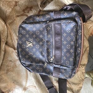 Louis Vuitton Monogram Blue and Brown Backpack
